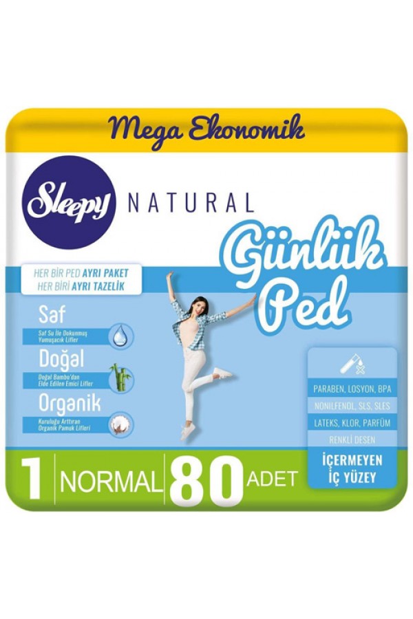 Sleepy Günlük Ped Süper Normal 80'li (3 pk)